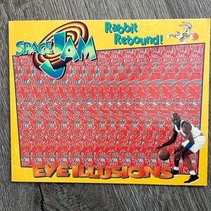 VINTAGE Space Jam Eye Illusions Rabbit Rebound ‘magic eye’ book Warner Bros 1996